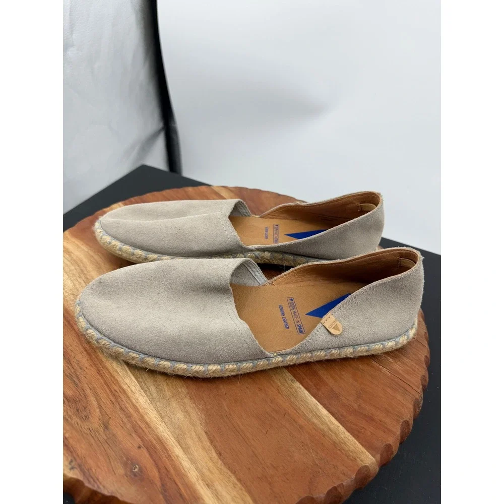 Verbenas carmen Espadrille Flats Womens 39 8 Grey Suede Spain‎ Slip On Shoes